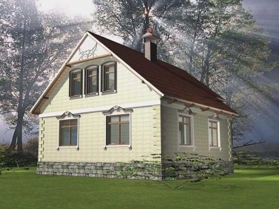 Красивый дом в майнкрафте из дерева и булыжника